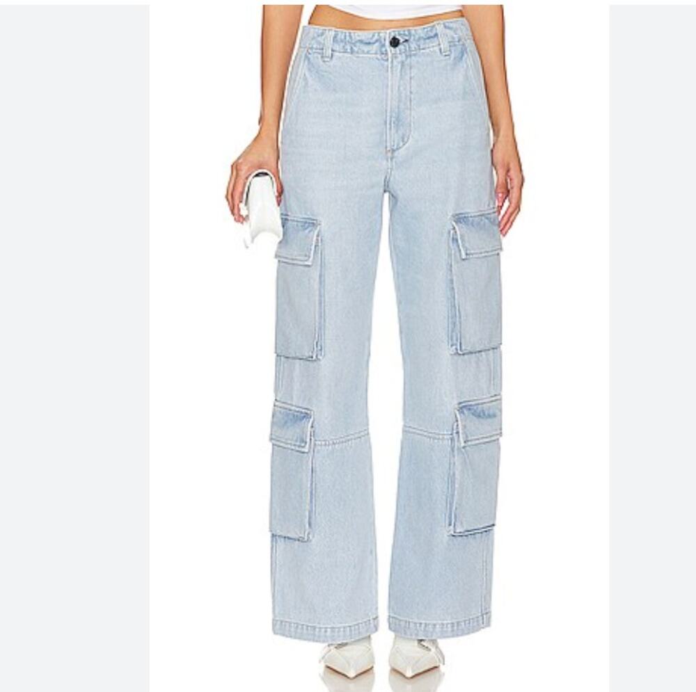 Citizens of Humanity Delena Light Wash Straight Leg Cargo Jeans Size 25
